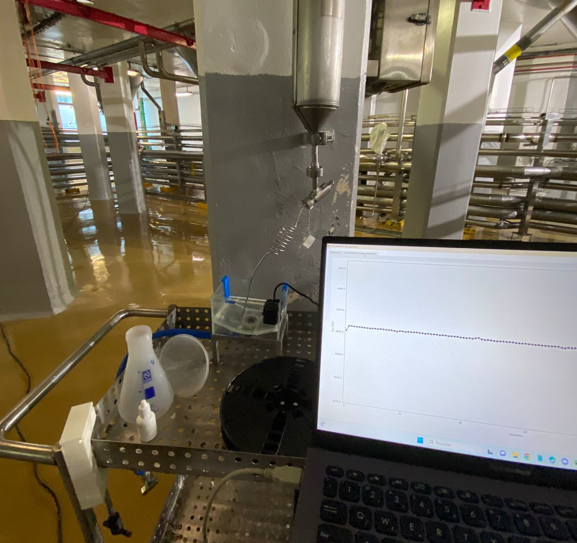 Imagem de um teste em campo do sensor para amargor.